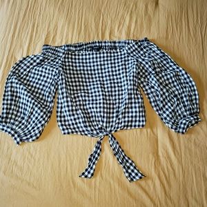 Forever 21 Cropped Puff Sleeve Top